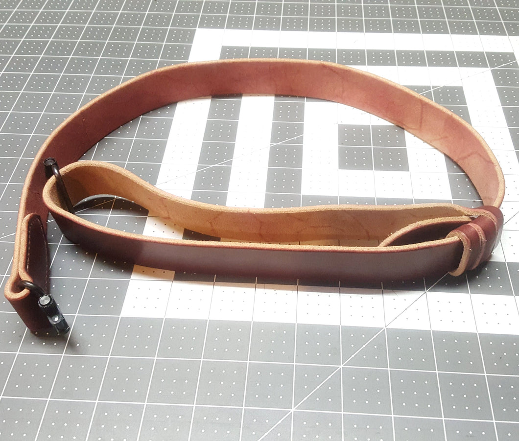Quick adjust rifle sling, leather sling, quick attach swivels, uncle mike's
