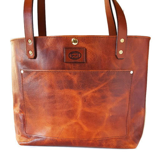 Rustic Pull-up Leather Tote