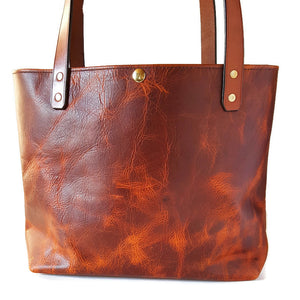 Rustic Pull-up Leather Tote