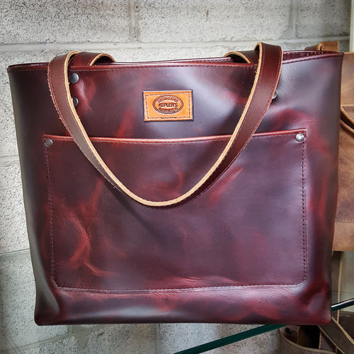 Rosewood Pull-up Leather Tote