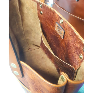 Rustic Pull-up Leather Tote