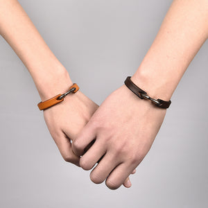 MENS - Vintage Bracelet in Black, Brown, or Tan. leather band with hook closure