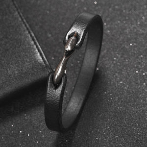 MENS - Vintage Bracelet in Black, Brown, or Tan. leather band with hook closure